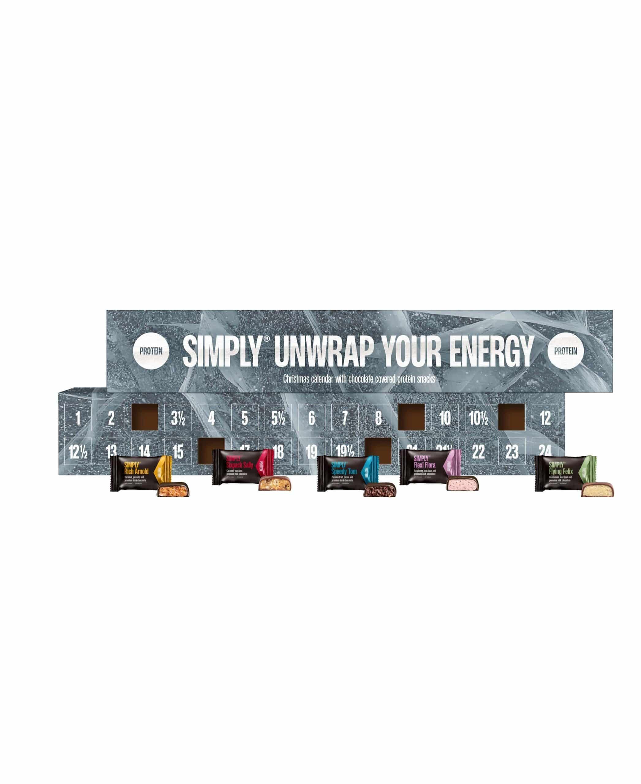 Simply® Unwrap Your Energy Protein Chokoladejulekalender (270g)